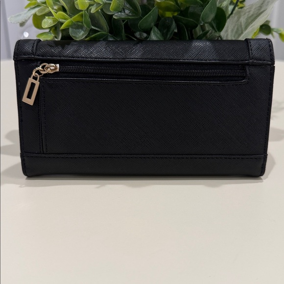 Guess Black Wallet with Gold Accents - Picture 3 of 11
